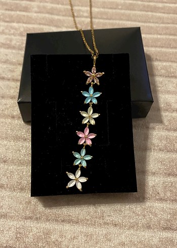 Renkli Çiçek Kolye - Görsel 2