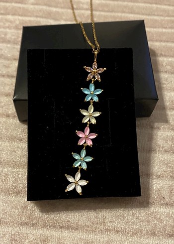 Renkli Çiçek Kolye - Görsel 3