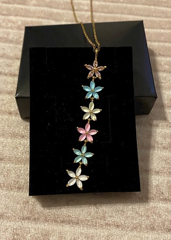 Renkli Çiçek Kolye - Görsel 7