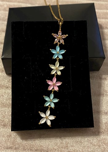 Renkli Çiçek Kolye - Görsel 5