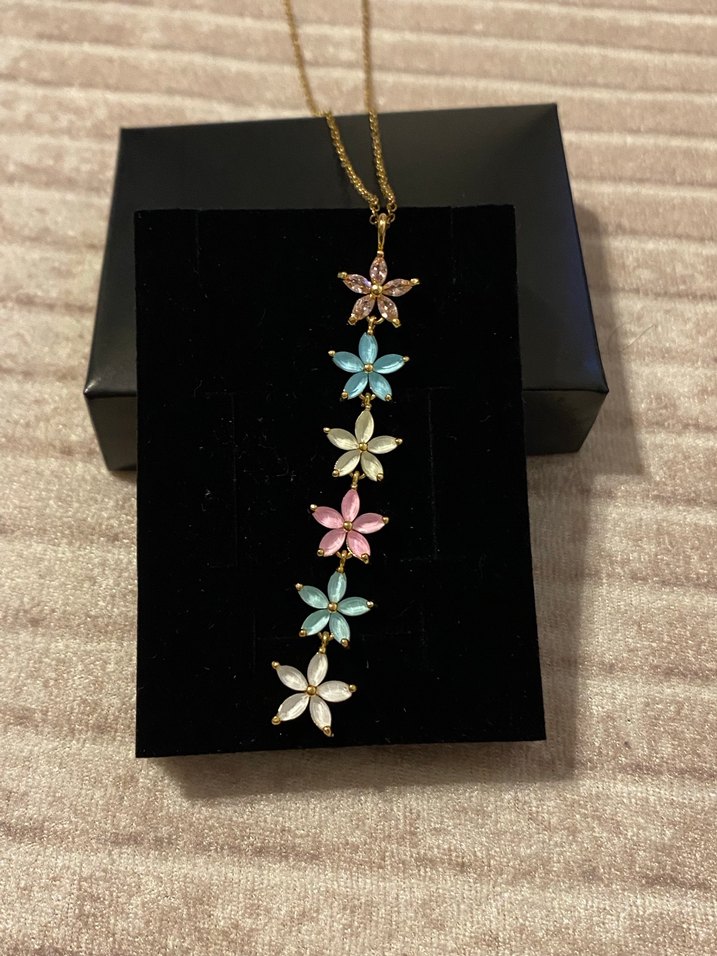 Renkli Çiçek Kolye - Görsel 2