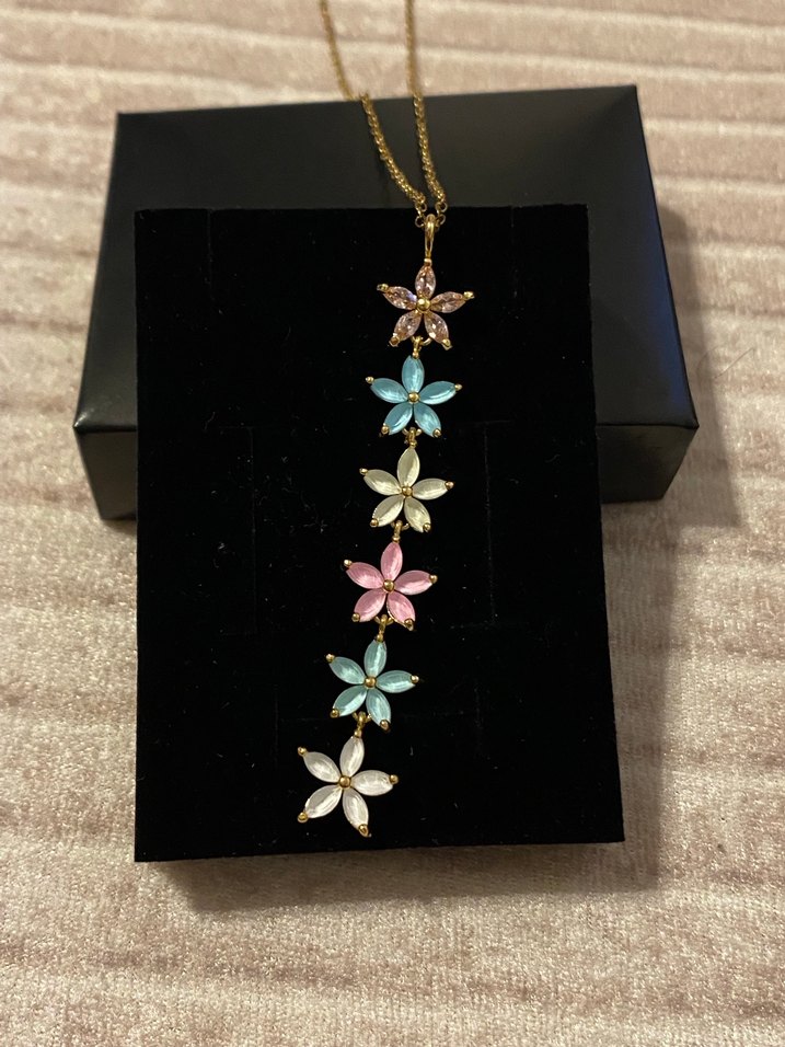 Renkli Çiçek Kolye - Görsel 3