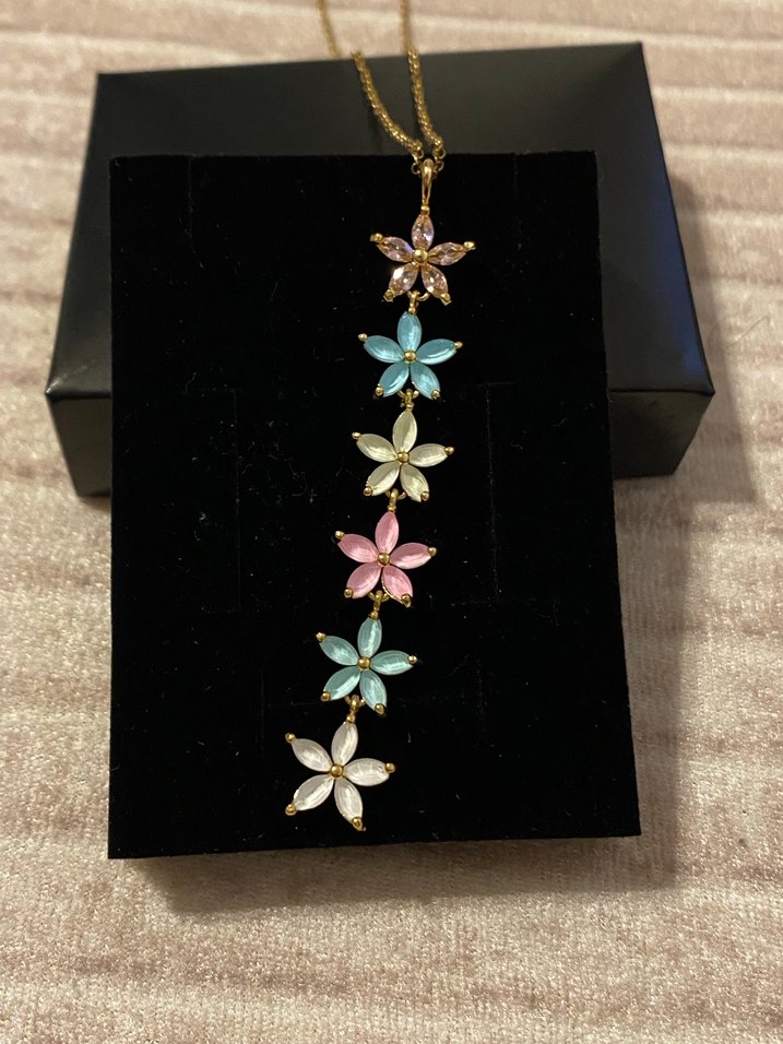Renkli Çiçek Kolye - Görsel 4