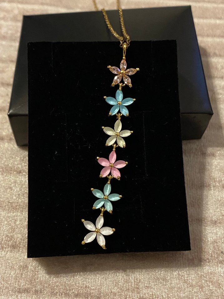 Renkli Çiçek Kolye - Görsel 5