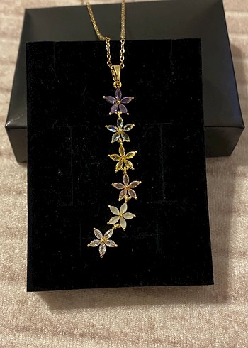 Renkli Çiçekli Kolye - Görsel 5