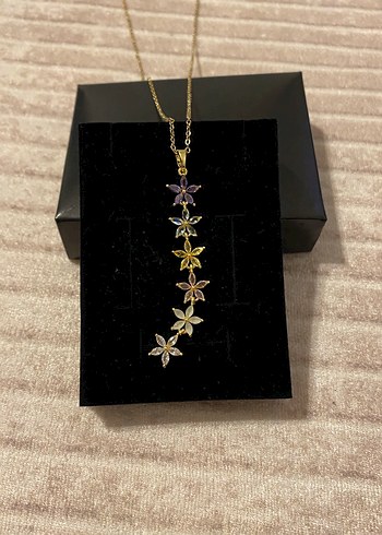 Renkli Çiçekli Kolye - Görsel 13