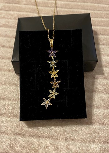 Renkli Çiçekli Kolye - Görsel 6