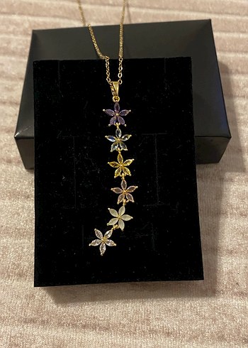 Renkli Çiçekli Kolye - Görsel 2