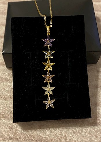 Renkli Çiçekli Kolye - Görsel 10