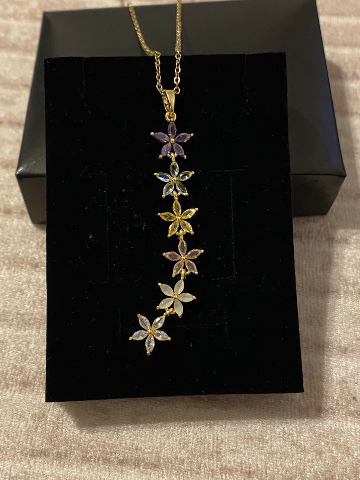 Renkli Çiçekli Kolye - Görsel 5