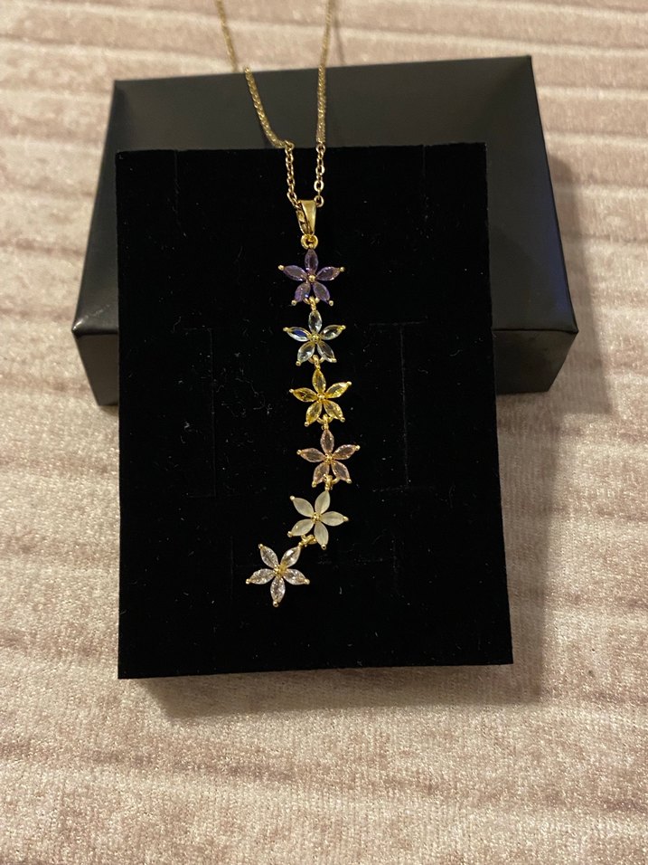 Renkli Çiçekli Kolye - Görsel 4