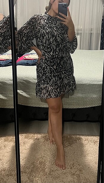 Zebra desen elbise