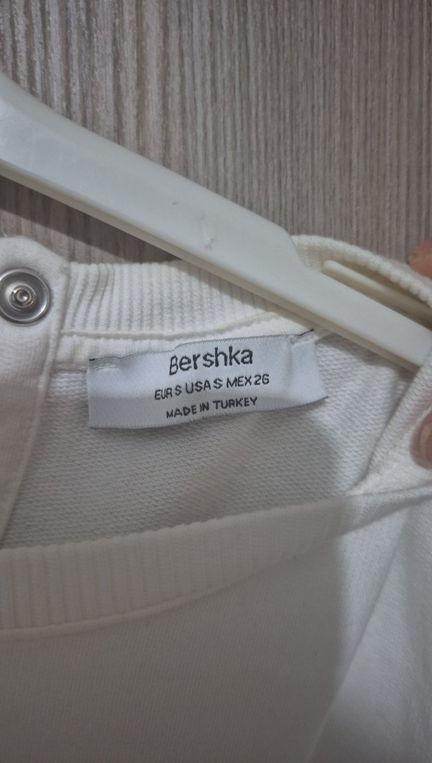 Beyaz Pamuklu Kısa Tulum, Kemerli - Görsel 3