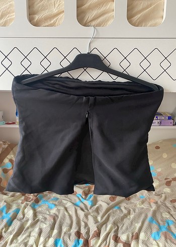 Kadın Siyah Straplez Drapeli Bustiyer - Görsel 3