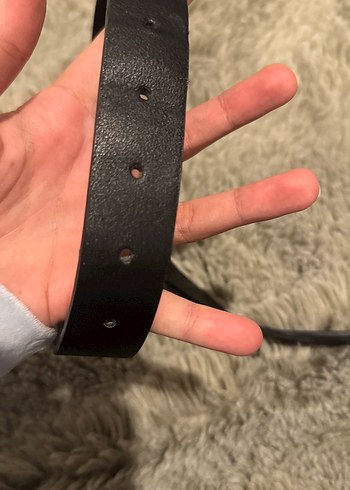 Gri Kürklü Deri Punk Kemer hediyeli ürün - Görsel 2