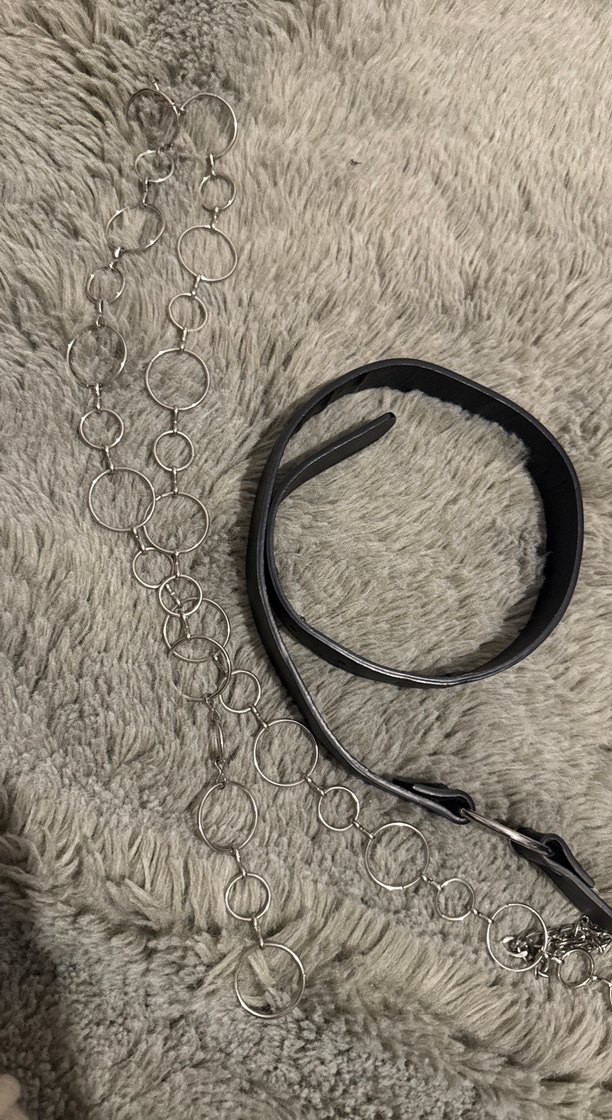 Gri Kürklü Deri Punk Kemer hediyeli ürün - Görsel 3