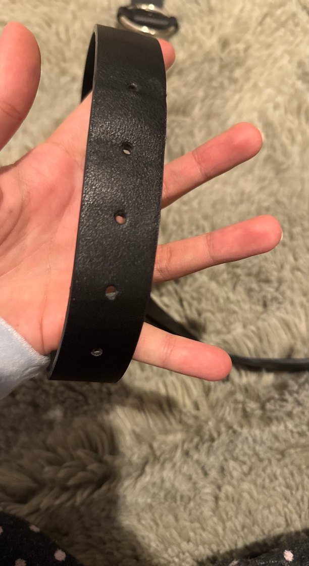 Gri Kürklü Deri Punk Kemer hediyeli ürün - Görsel 2