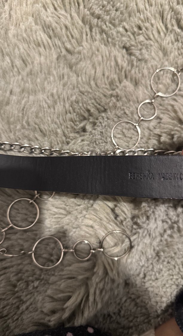 Gri Kürklü Deri Punk Kemer hediyeli ürün - Görsel 4