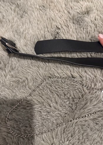 Gri Kürklü Deri Kadın Kemer - Görsel 3