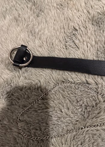 Gri Kürklü Deri Kadın Kemer - Görsel 2