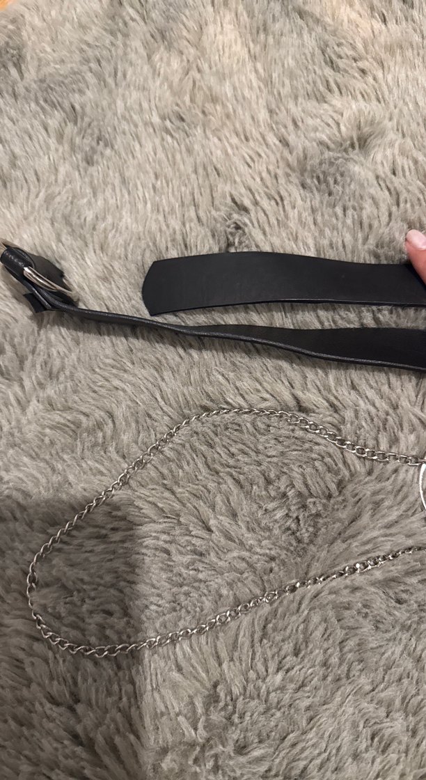 Gri Kürklü Deri Kadın Kemer - Görsel 3