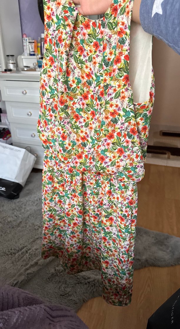 Çiçek Desenli Mini Street Wear Büstiyer - Görsel 2