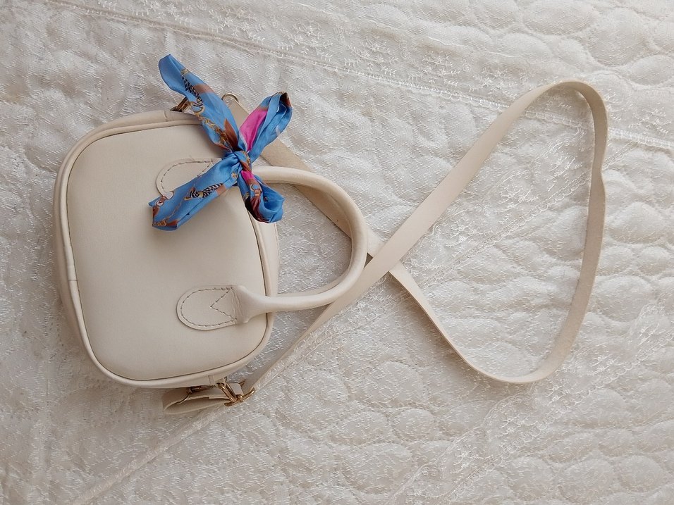 Beyaz Deri Kadın Çanta - Görsel 3