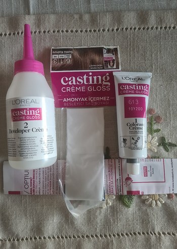 Loreal casting creme gloss saç boyası 613 sütlü kahve (2 kutu)