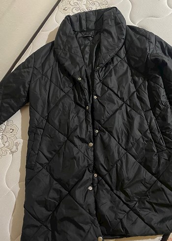 xs Beden Düğmeli Siyah Oversize Kadın Ceket
