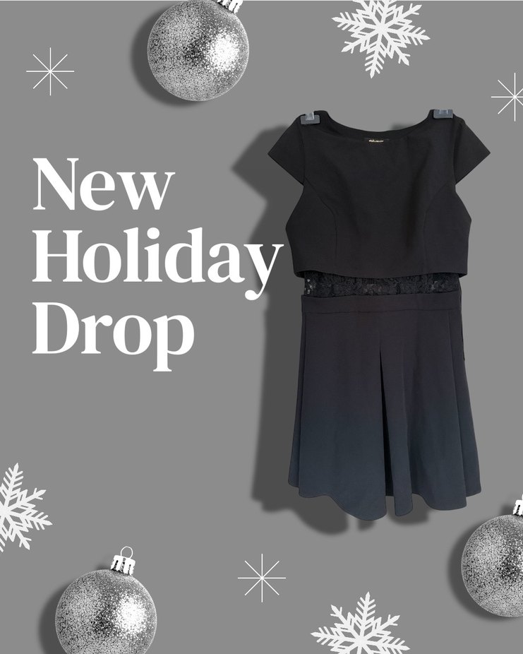 Siyah dantel Kemerli Mini Elbise - Görsel 2