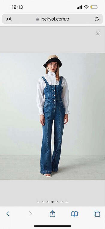 42 Beden lacivert Renk Ipekyol denim tulum