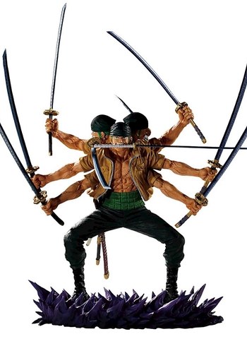 Beden Renk ONE PIECE RORONOA ZORO 9 KILIC 3 BAS 3D