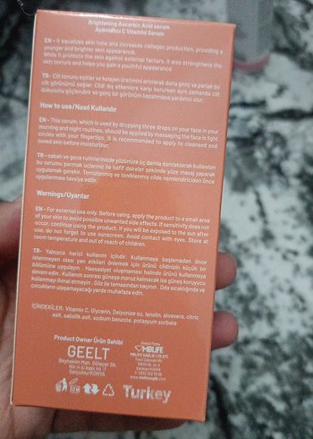 Geelt AHA-BHA Vitamin C Serum 30 ml - Görsel 2