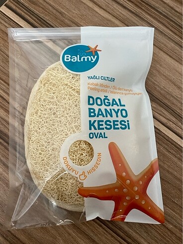 Balmy doğal banyo kesesi oval