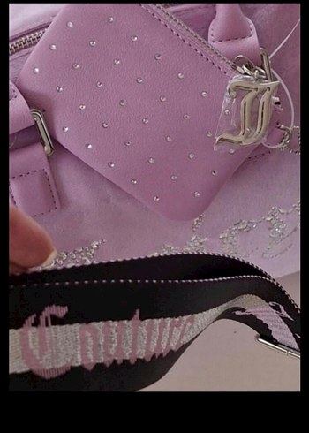 Mor Süet Kadın Çanta Taşlı Juicy Detaylı - Görsel 7