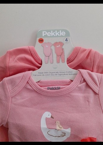 Pembe Kısa Kollu Kız Bebek Takim - Görsel 8