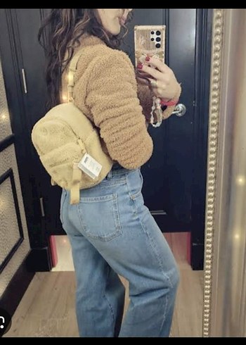 Beyaz Peluş Kadın Sırt Çantası Victoria's Secret - Görsel 4