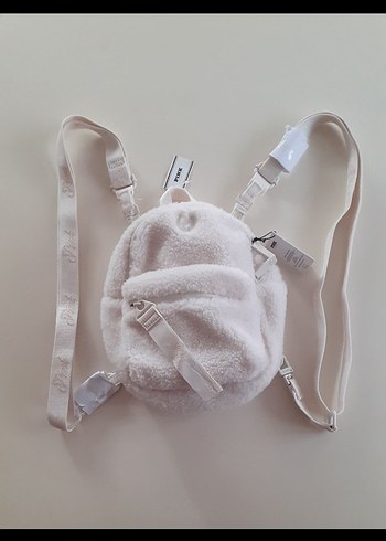Beyaz Peluş Kadın Sırt Çantası Victoria's Secret - Görsel 5