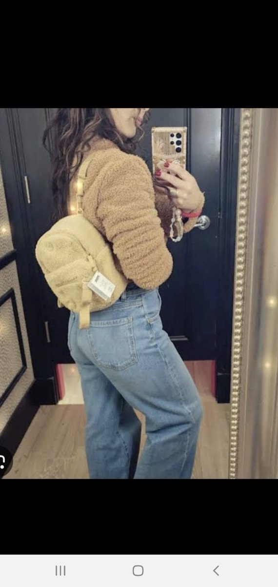 Beyaz Peluş Kadın Sırt Çantası Victoria's Secret - Görsel 4