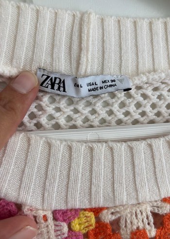 l Beden zara Bohem Tarz Çok Renkli Örgü Kadın Kazak