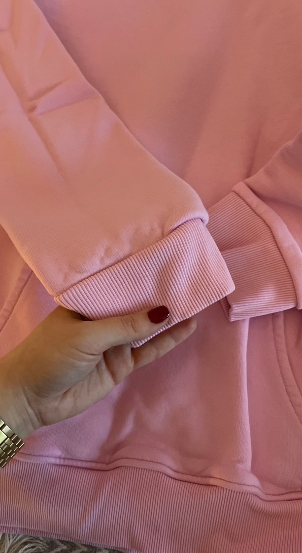 Pembe Kapüşonlu Kadın Sweatshirt - Görsel 2