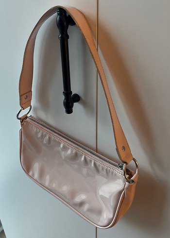 Bej Deri Tokalı Kadın Omuz Çantası - Görsel 2