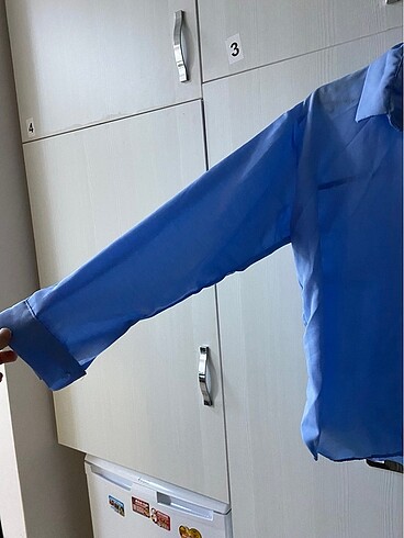 Diğer mavi oversize gömlek