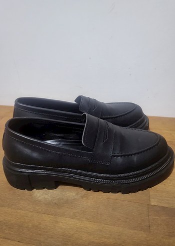 40 Beden Siyah kadın Klasik Loafer Ayakkabı
