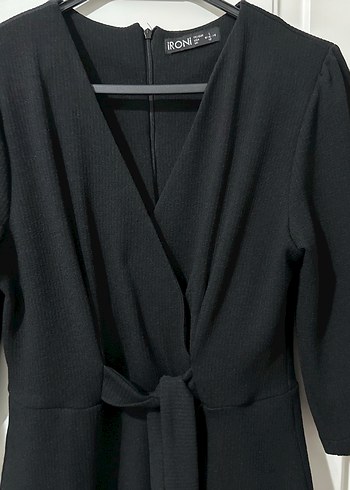 Bağlama Detaylı Siyah Uzun Elbise - Görsel 2