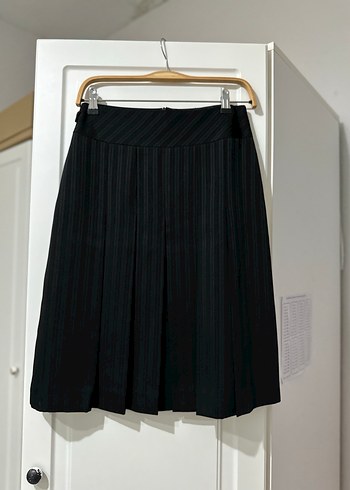 Siyah Kadın  Blazer Ceket ve Etekli Takım - Görsel 4