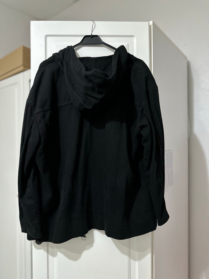 Düğmeli Fermuarlı Siyah Kadın Ceket - Görsel 3