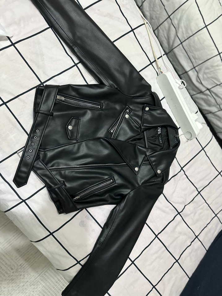 Zara deri ceket - Görsel 3