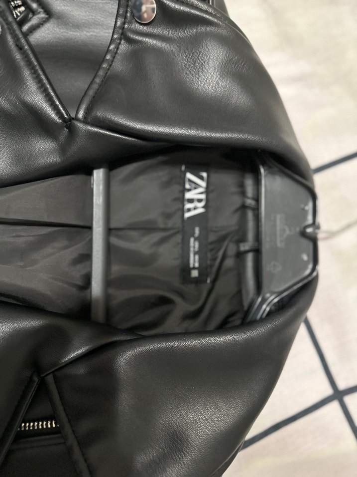 Zara deri ceket - Görsel 4