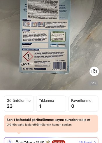 Domol Beyazlık Toz Mendili 20'li - Görsel 3